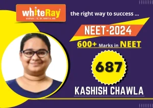 Kashish Chawla, NEET 2024 student who scored 687 at WhiteRay Institute on the service page