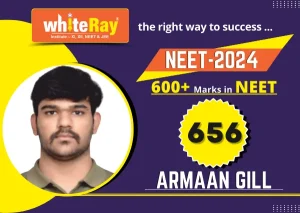 Armaan Gill, NEET 2024 student who scored 656 at WhiteRay Institute on the service page