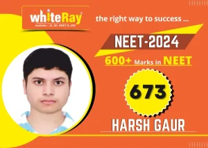 Harsh Gaur, NEET 2024 student who scored 673 at WhiteRay Institute on the service page