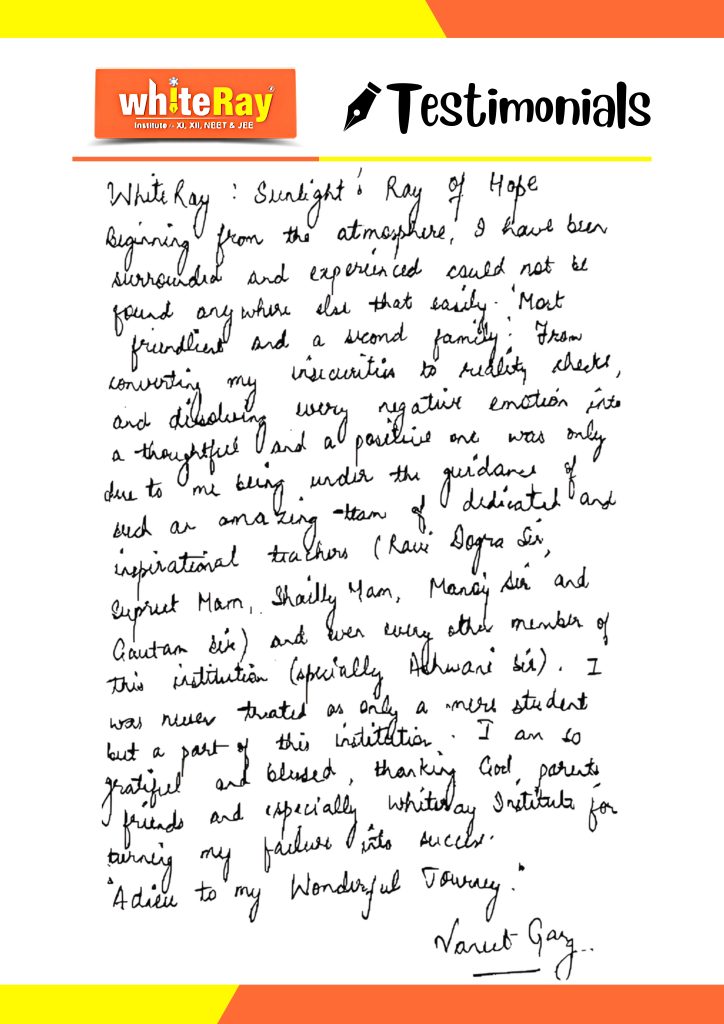 Vaneet Garg handwritten