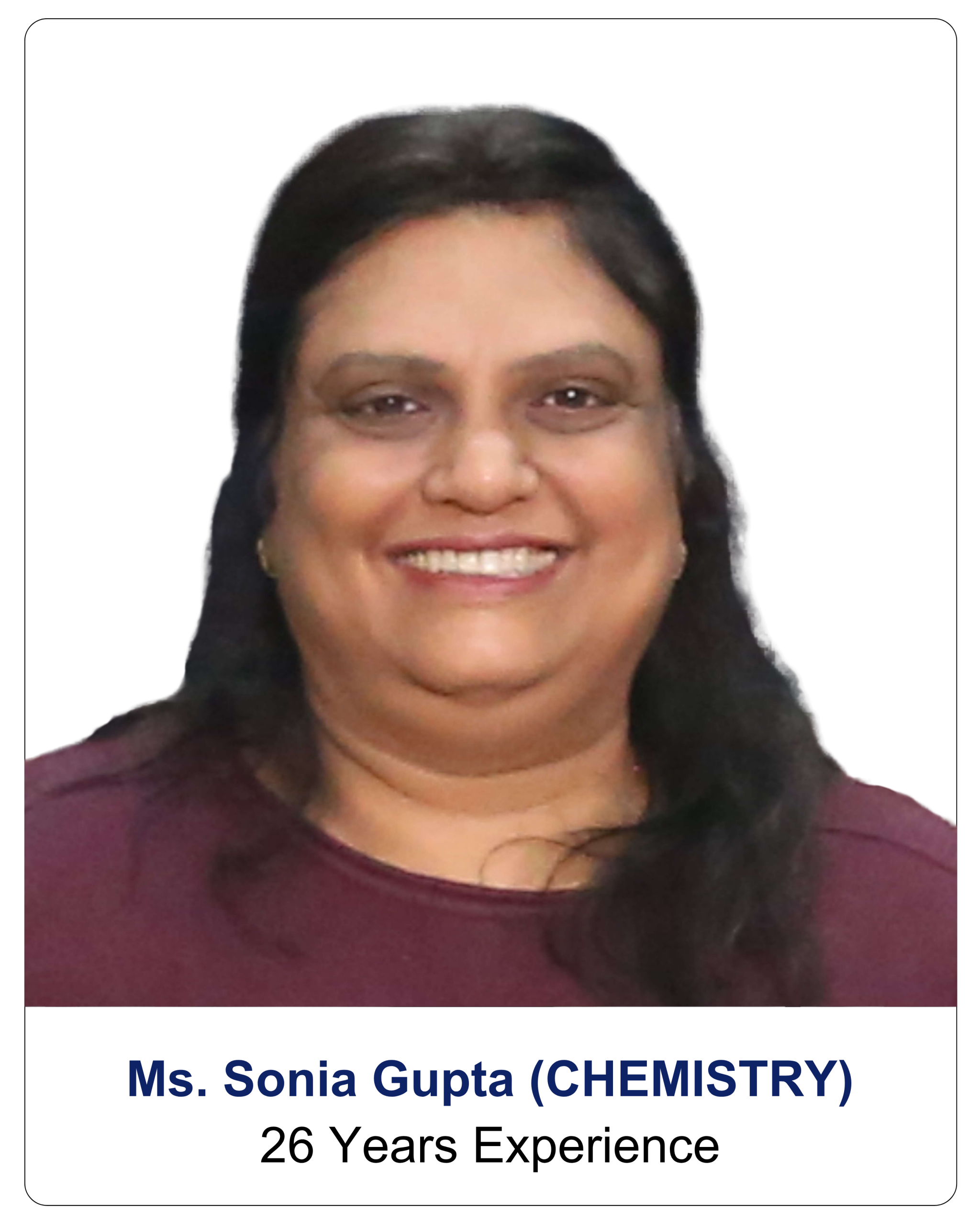 Ms. Sonia Gupta (CHEMISTRY)
